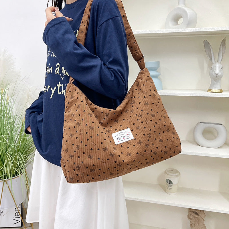 Cotton Blend Casual Hobo Bag