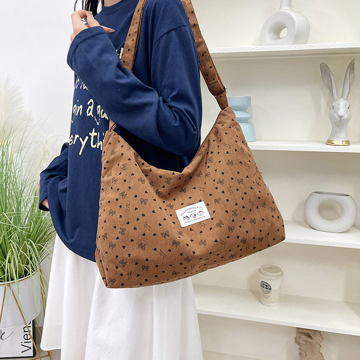 Cotton Blend Casual Hobo Bag
