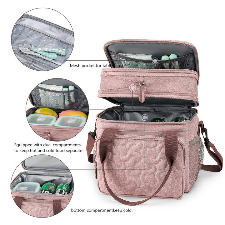 Cooler bag with insulated compartments and reinforced carrying system Kalsten