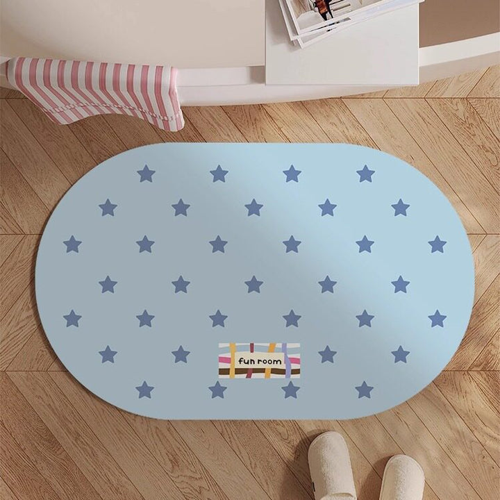 Playful Bunny-Themed Bath Mat