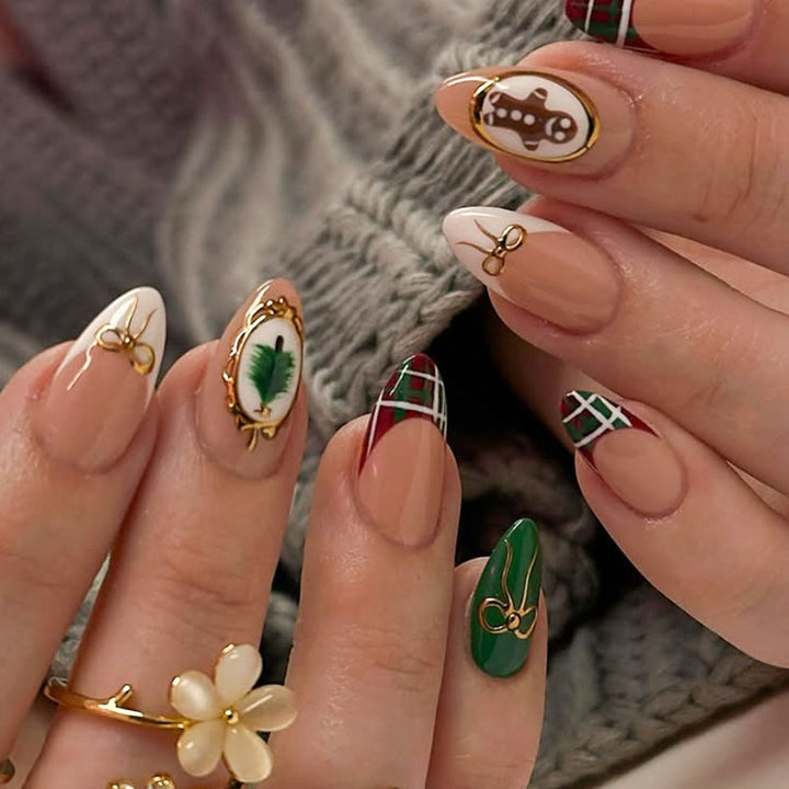 Festive Themed Press-On Nail Art