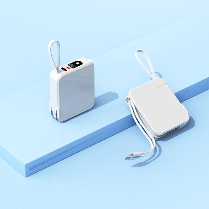 Compact travel charger with integrated USB-C port and digital display Kalsten