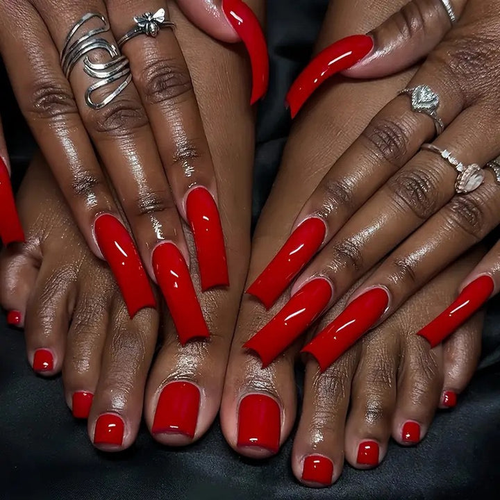 Glossy Long-Lasting Press-On Nail Enhancements Kalsten