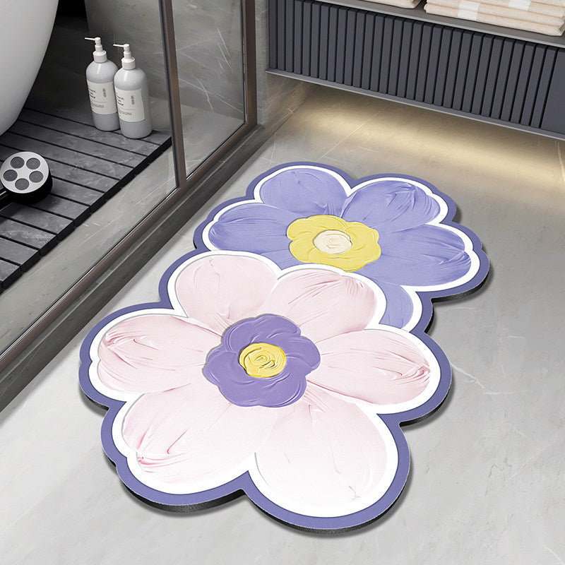 Floral Shaped Bath Mat Kalsten