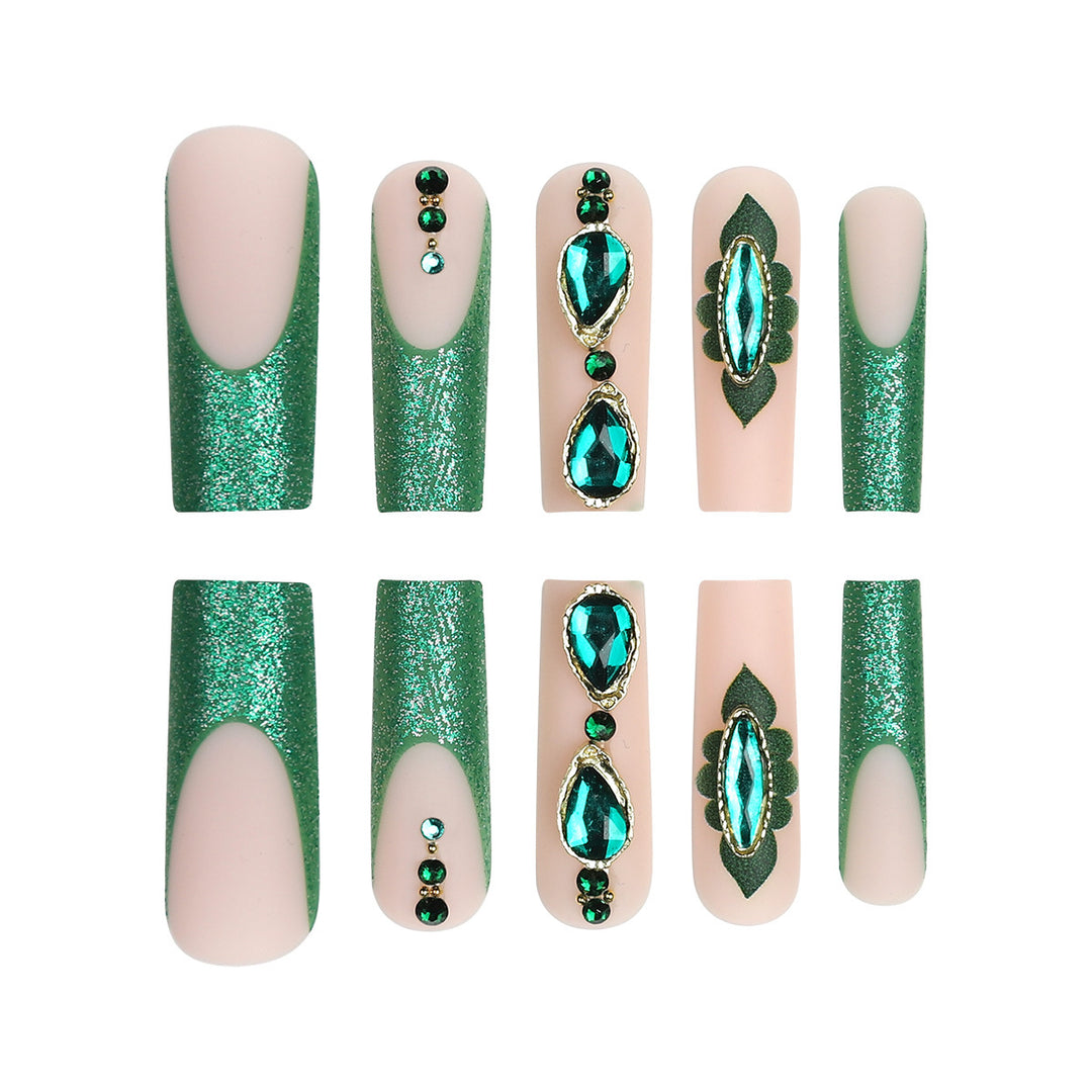 Decorative Floral Press-On Nail Art Set Kalsten