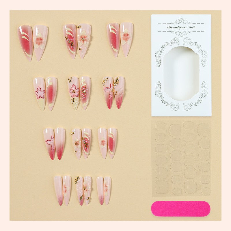 Art nail set with floral and glamorous designs Kalsten