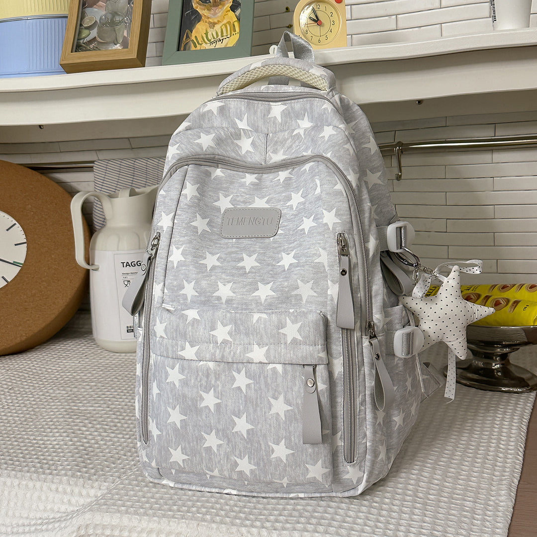 Trendy Star-Print School Backpack Kalsten