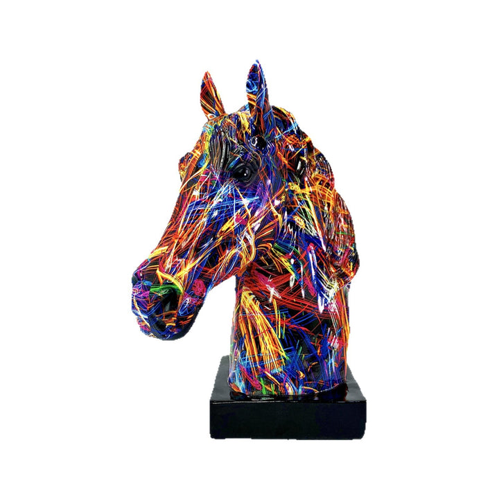Artful horse sculpture made of high-quality resin Kalsten