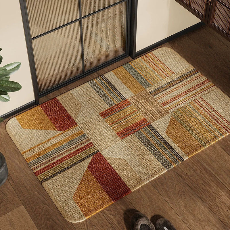 Textured Patchwork Area Rug