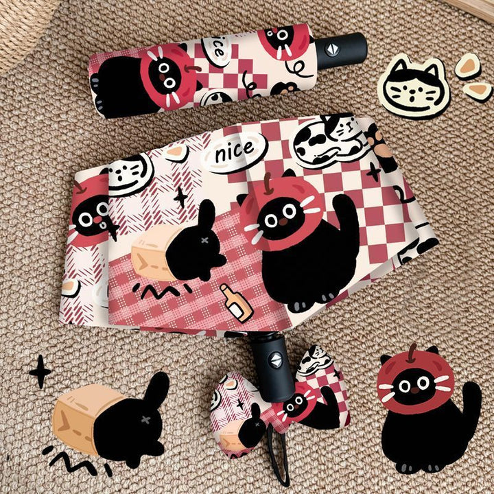 Ladies Foldable Umbrella with Cute Animal Motifs Kalsten