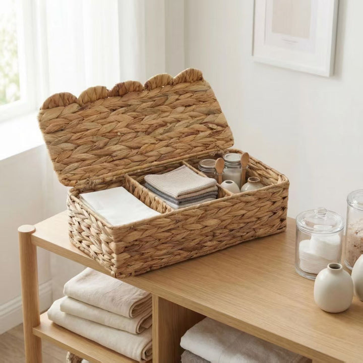 Storage basket with lid Kalsten