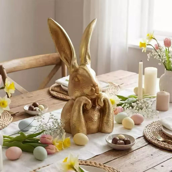 Decorative Golden Rabbit Sculpture Kalsten