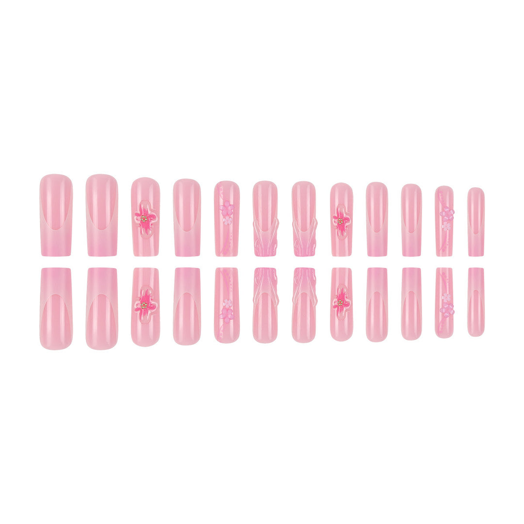 3D Floral Acrylic Press-On Nails Kalsten
