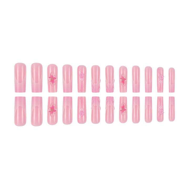 3D Floral Acrylic Press-On Nails Kalsten