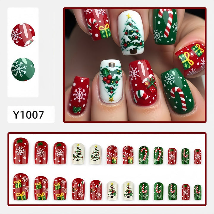 Christmas art nails in festive design Kalsten
