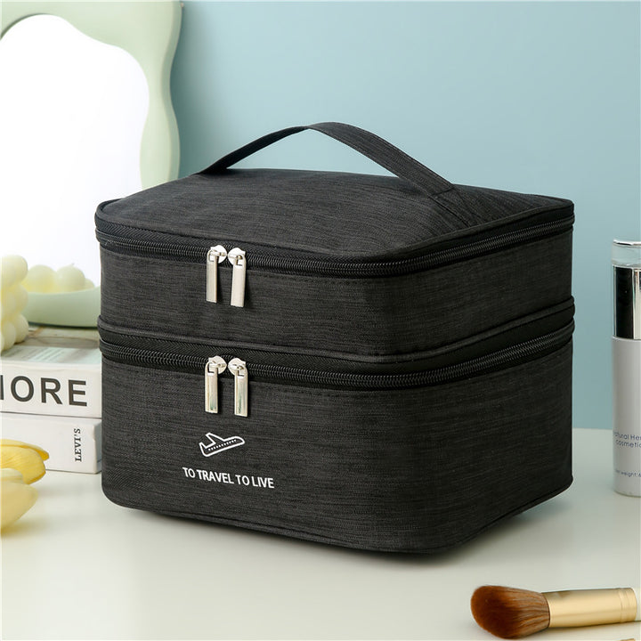 Dual-Layer Travel Cosmetic Organizer Kalsten