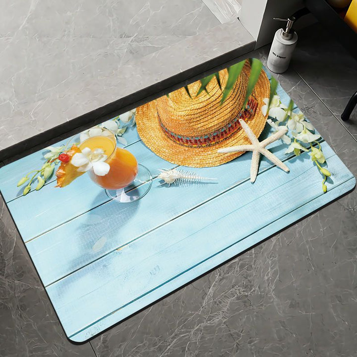 Elegant Floral Design Bath Mat Kalsten