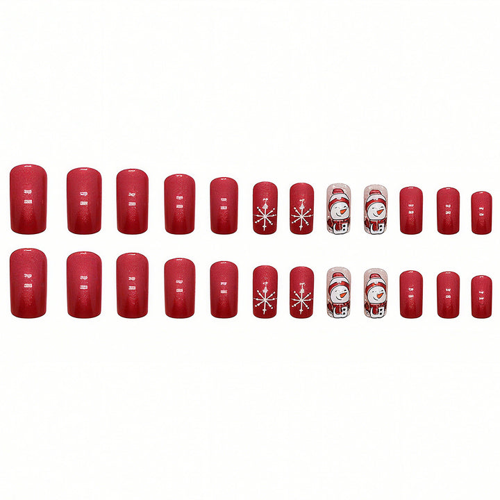 Festive artificial nails with snowman design Kalsten