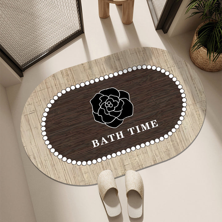 Floral-Printed Welcome Mat