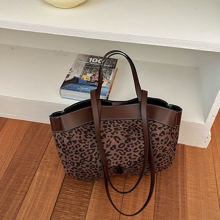 Suede Shopper Tote Bag