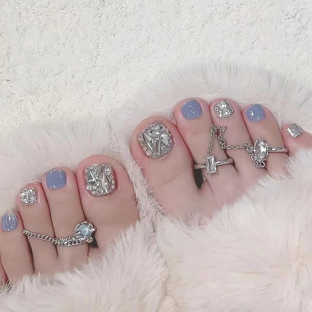 Elegant Rhinestone-Embellished Pedicure Set Kalsten