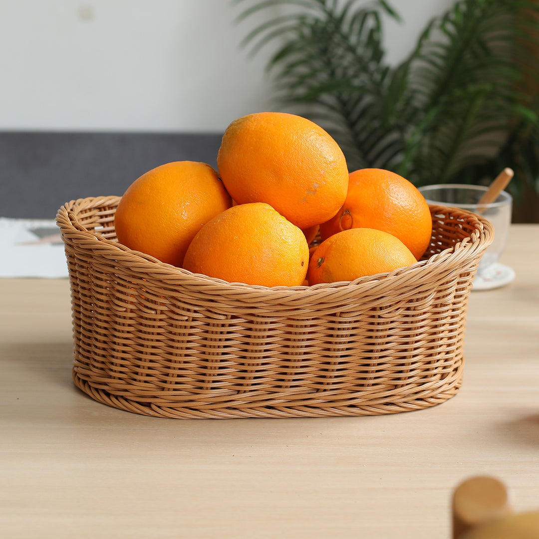 Unisex Elegant oval storage basket made of natural materials Kalsten