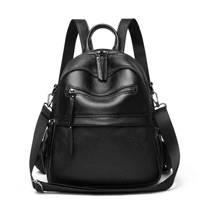 Multi-Functional Textured Leather Backpack Kalsten