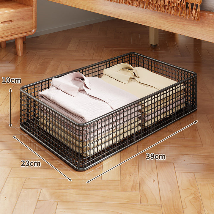 Under-Bed Rolling Mesh Storage Basket with Castor Wheels
