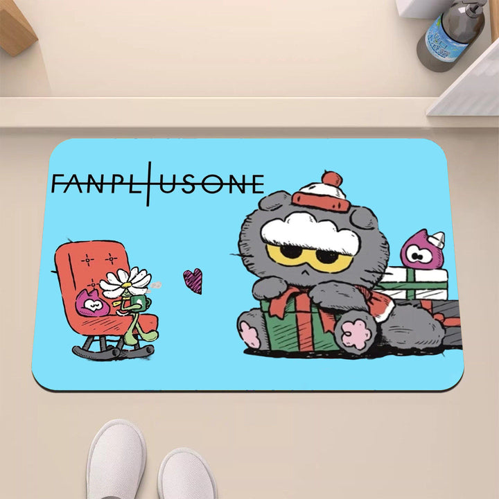 Playful Cartoon-Themed Decorative Mat