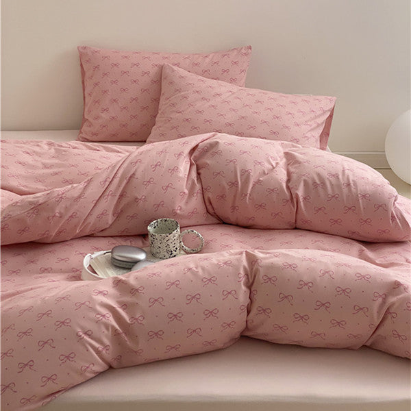 Children's bedding set with cute car bear design made of soft cotton blend