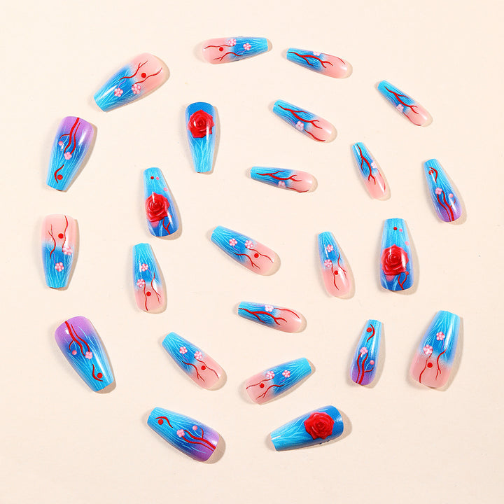 Floral 3D Nail Art Extensions Kalsten