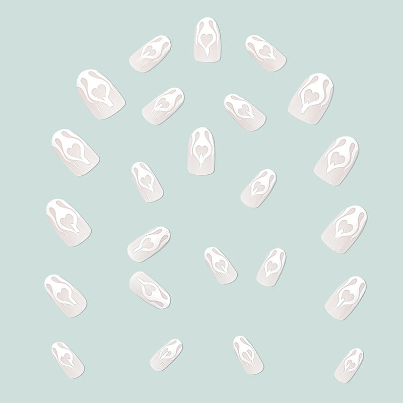 Creative nail art with heart design Kalsten