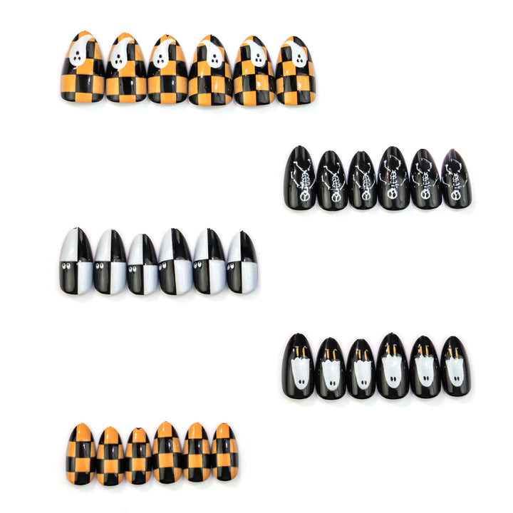 Halloween-Themed Press-On Nail Art