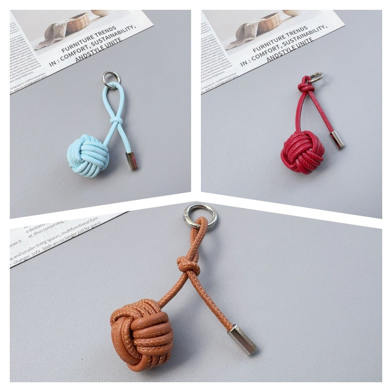Stylish Knotted Leather Keychain Kalsten