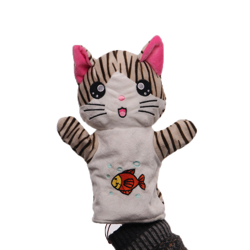 Plush Tiger Hand Puppet With Soft Fleece Movable Mouth Embroidered Features