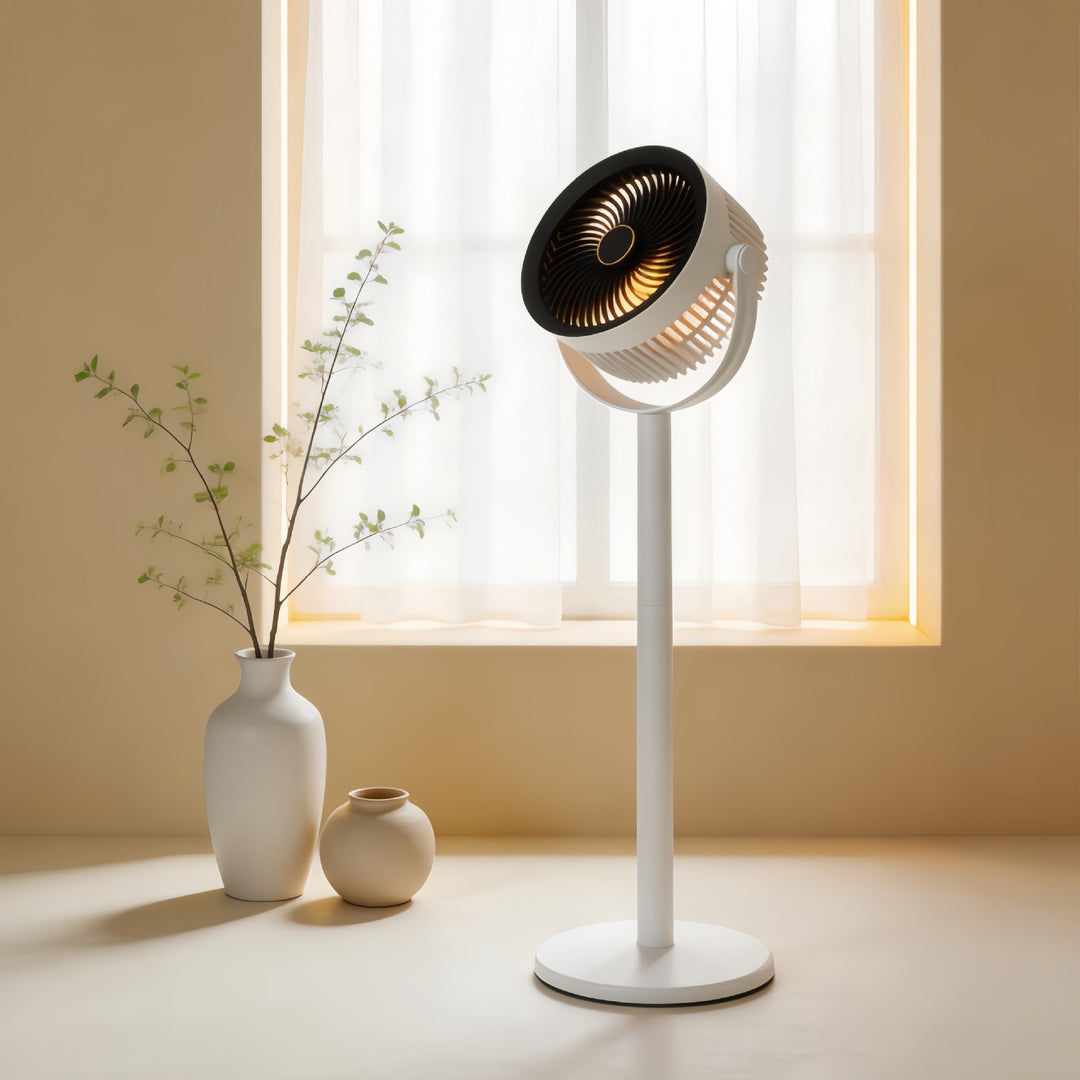 Women portable USB table fan with integrated LED lighting Kalsten