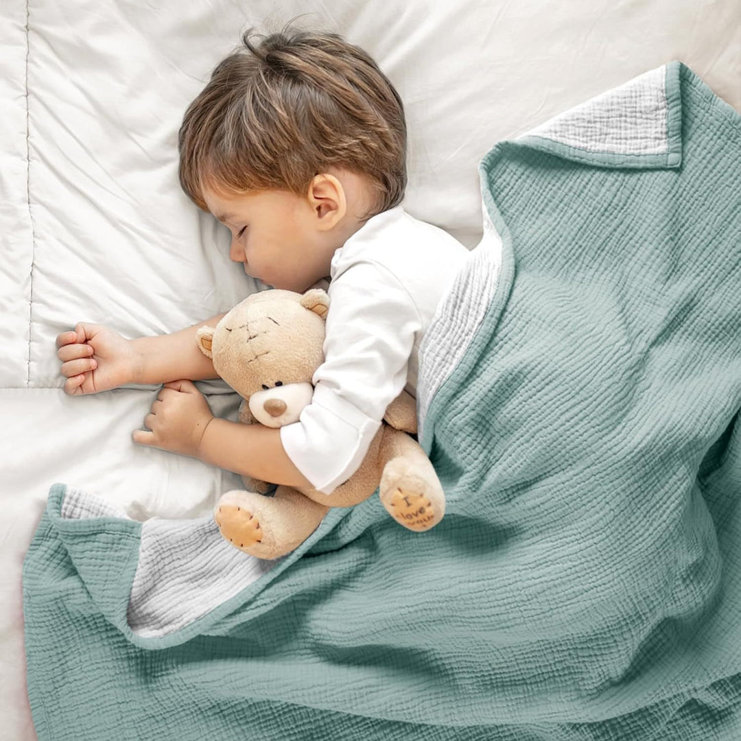 Ultra-Soft Reversible Muslin Throw Blanket kalsten