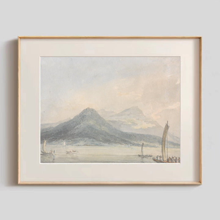Framed Picturesque Waterfall Artwork