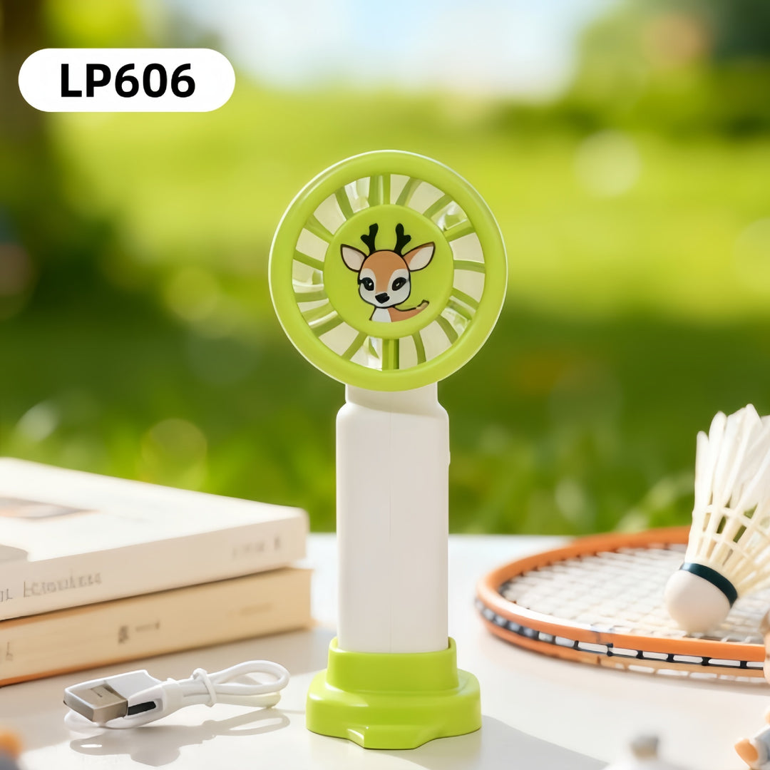 Women's portable hand-held fan with cute lion design Kalsten