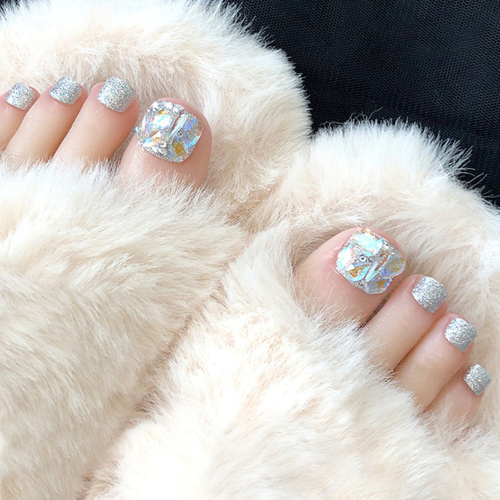 Decorative Press-On Toenail Art Set 1790727291
