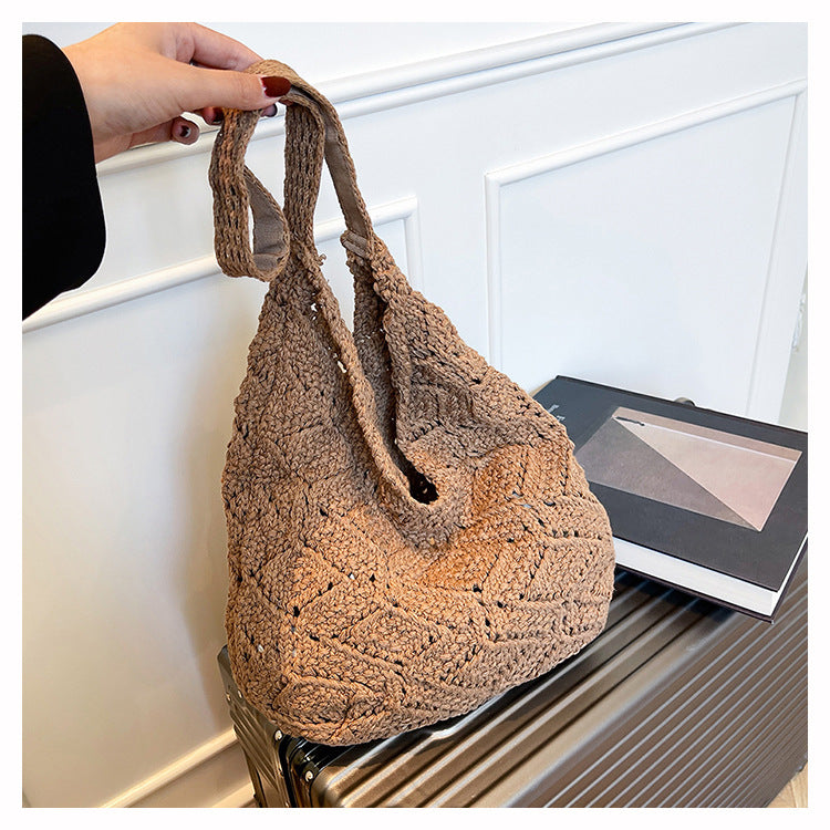 Floral Embellished Crochet Shoulder Bag Kalsten