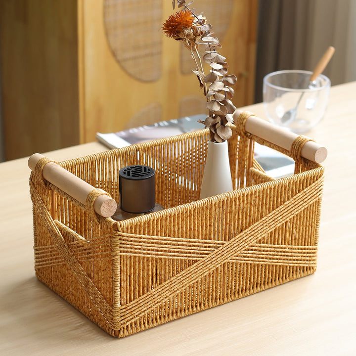 Artisan Crafted Wicker Storage Caddy Kalsten