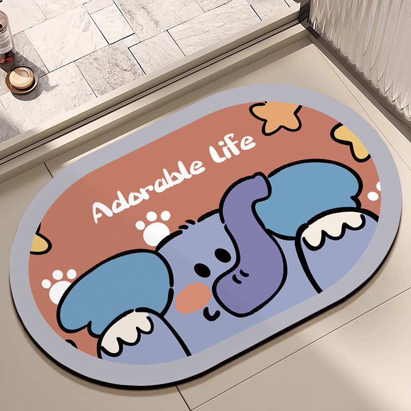 Playful Bear-Themed Plush Bath Mat Kalsten