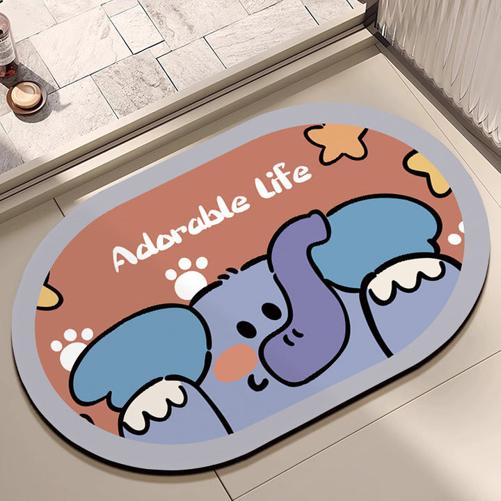 Playful Bear-Themed Plush Bath Mat Kalsten