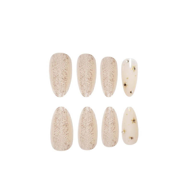 Glittering Almond-Shaped Press-On Nails Kalsten