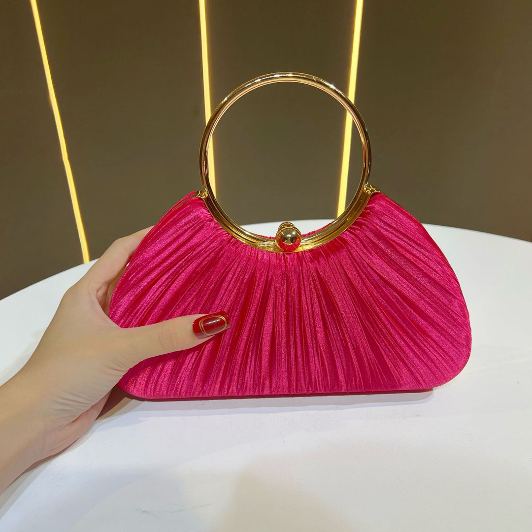 Luxurious Pleated Evening Clutch
