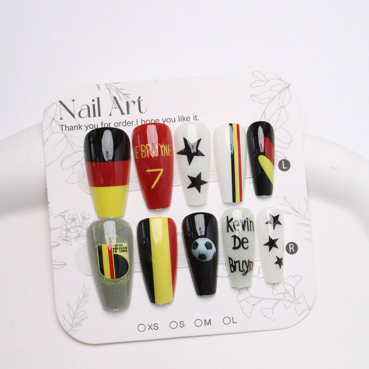 Sports-Themed Press-On Nail Art Kalsten