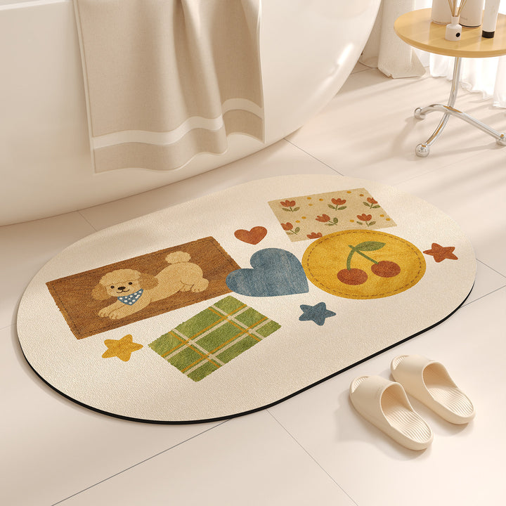 Cute Cartoon-Themed Bath Mat Kalsten