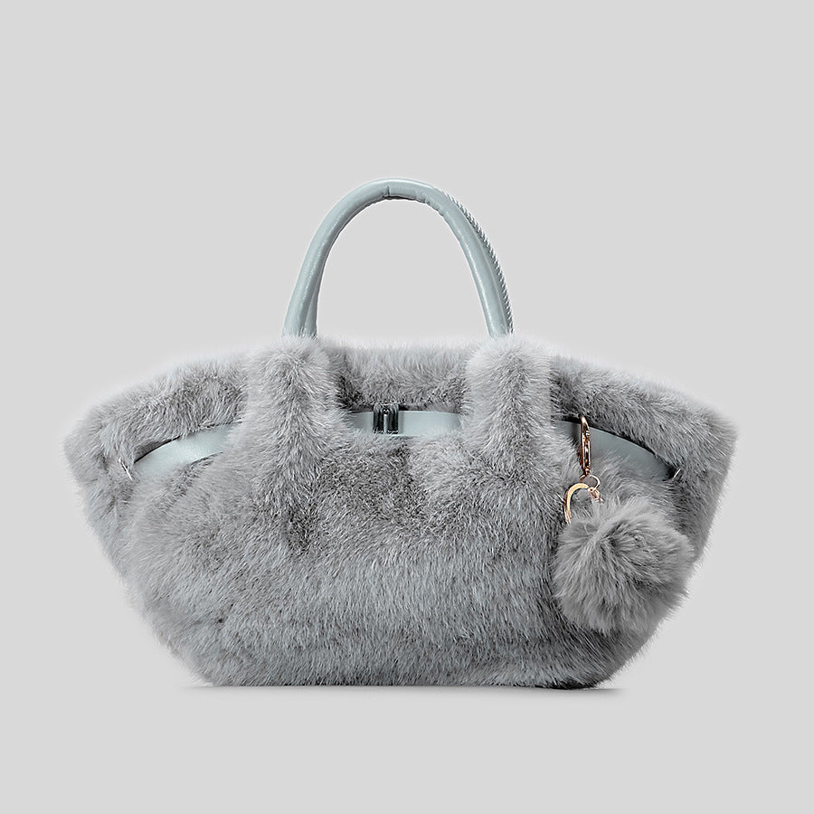 Plush Faux Fur Handbag