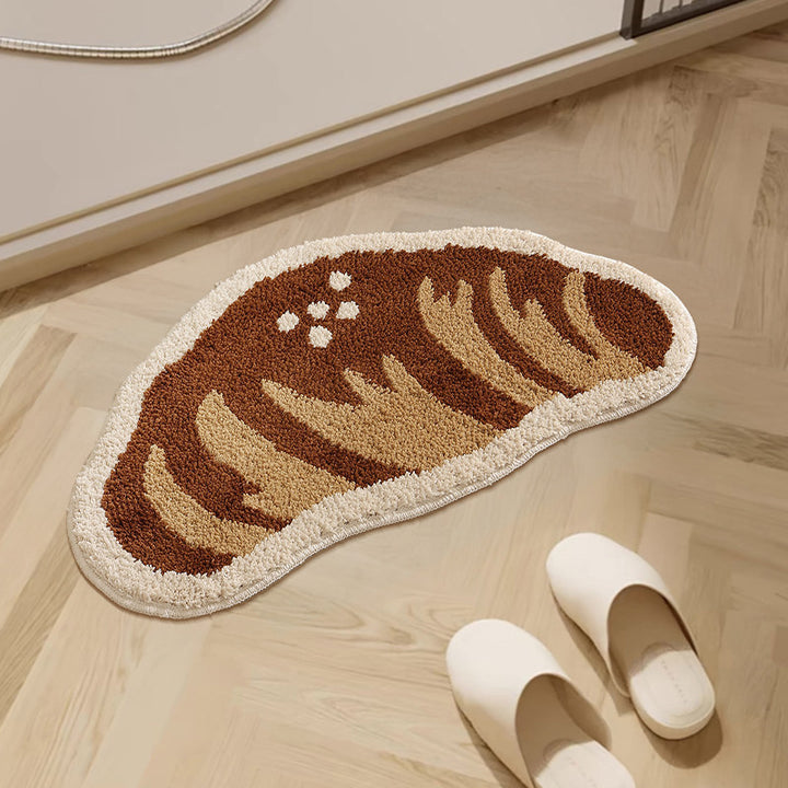 Decorative Clock-Inspired Bath Mat for Bathroom